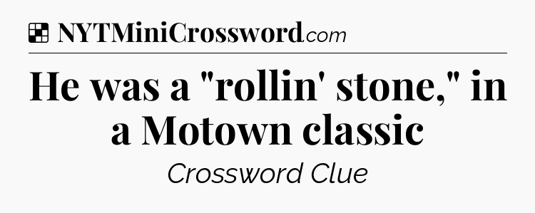 Solution: He was a 