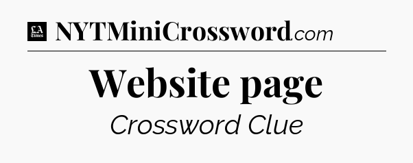 Website page - LA Times Crossword