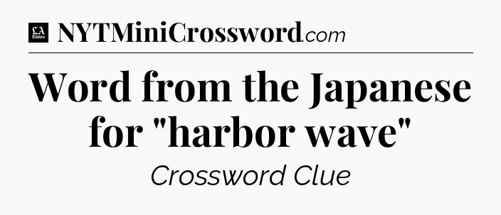 Word from the Japanese for 