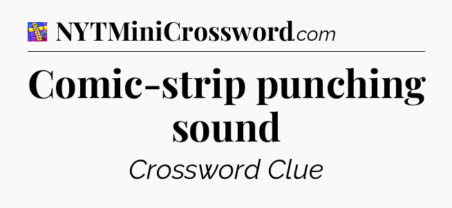Comic-strip punching sound Codycross