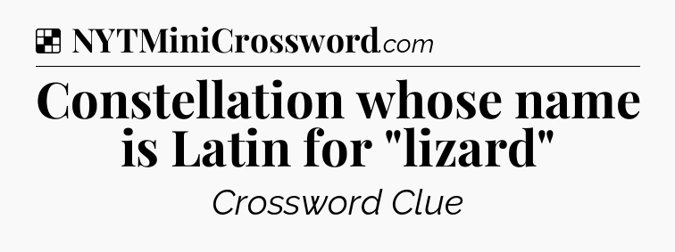 Constellation whose name is Latin for 