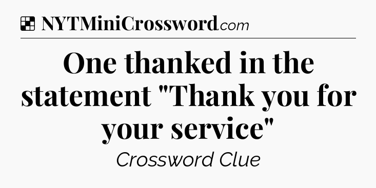 Solution: One thanked in the statement 