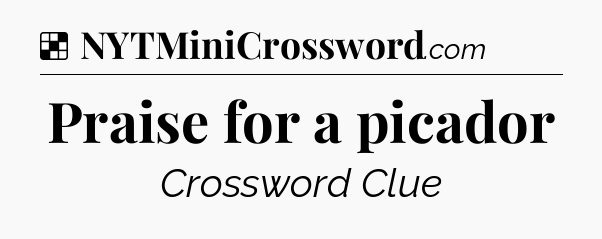 Praise for a picador NYT Crossword