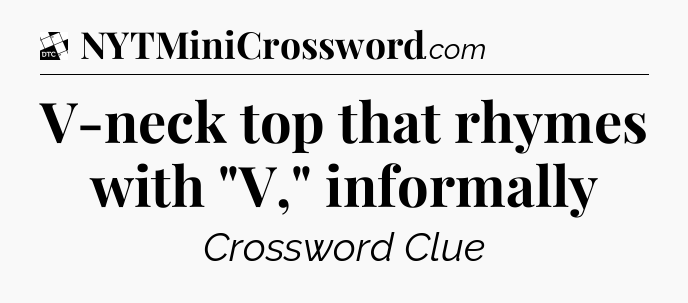 V-neck top that rhymes with 