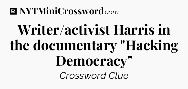 Writer/activist Harris in the documentary 