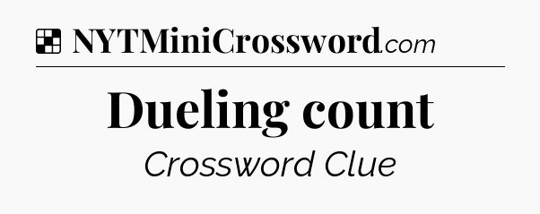 Solution: Dueling count - NYT Crossword