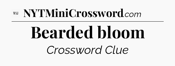 Bearded bloom - WSJ Crossword