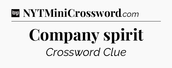 Company spirit Crossword Clue