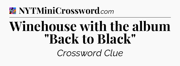 Winehouse with the album 