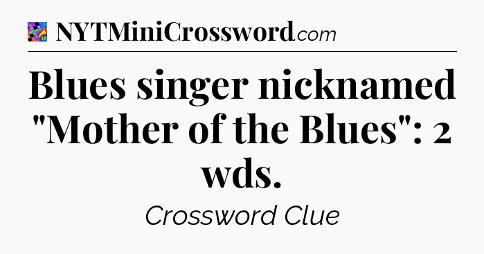 Blues singer nicknamed 