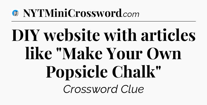 DIY website with articles like 