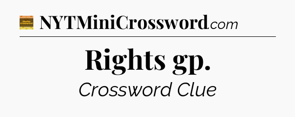 Rights gp - Eugene Sheffer Crossword