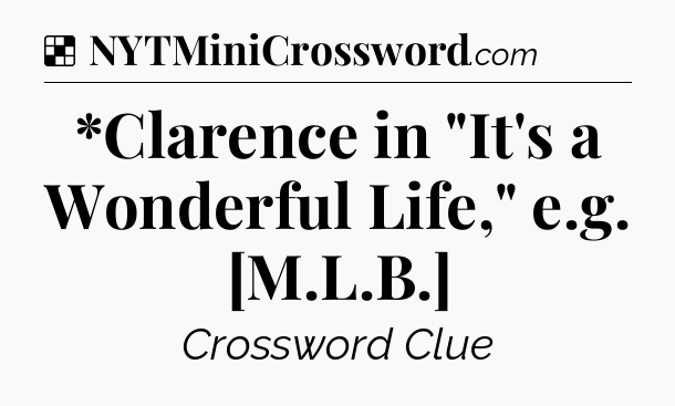 Solution: *Clarence in 