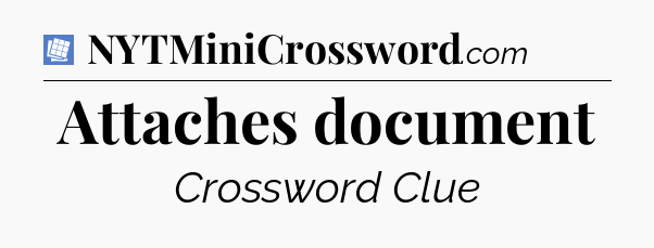 Attaches document Puzzle Page Crossword Clue