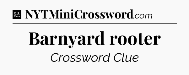 Barnyard rooter - LA Times Crossword
