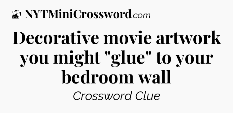 Decorative movie artwork you might 