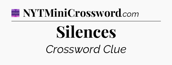 Silences - Thomas Joseph Crossword