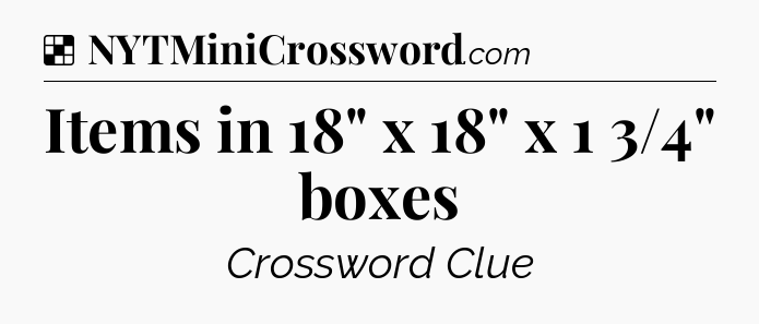 Solution: Items in 18