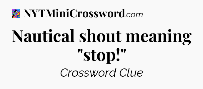 Nautical shout meaning 