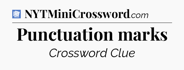 Punctuation marks Puzzle Page Crossword Clue