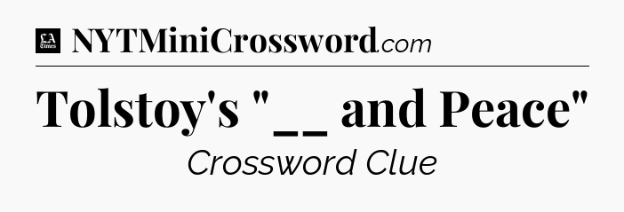 Tolstoy's 