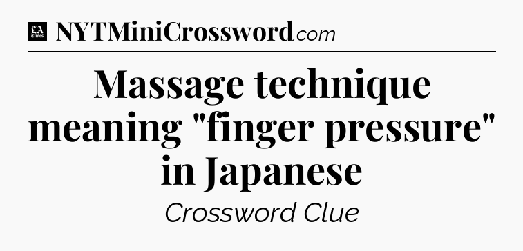 Massage technique meaning 