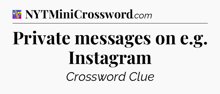 Private messages on e.g. Instagram Codycross