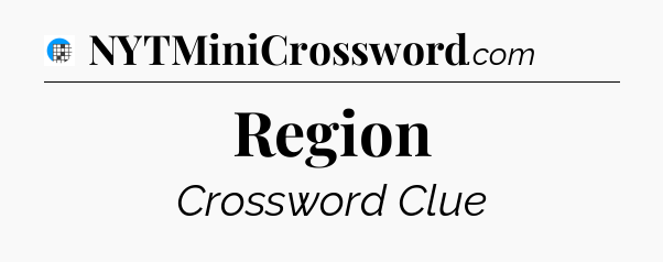 Region Crossword Clue