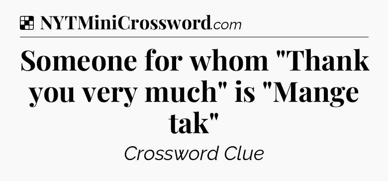 Solution: Someone for whom 