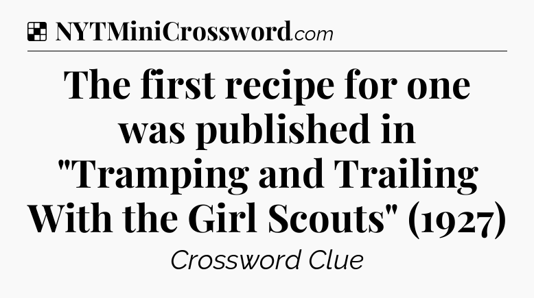 Solution: The first recipe for one was published in 