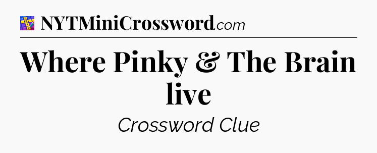 Where Pinky & The Brain live Codycross