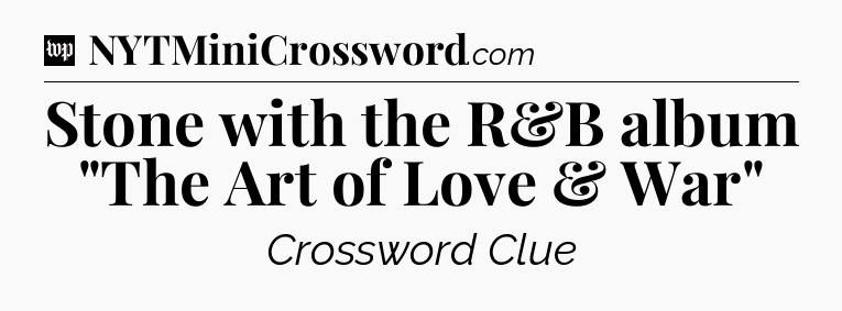 Stone with the R&B album 