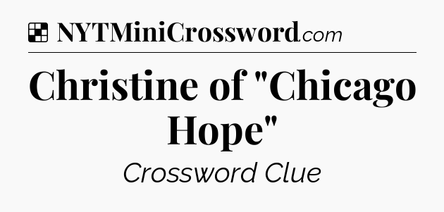 Solution: Christine of 