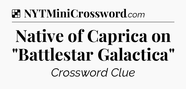 Solution: Native of Caprica on 