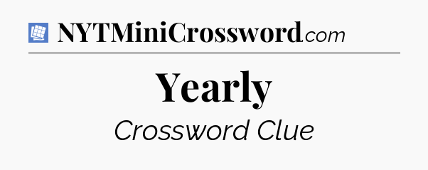 Yearly Puzzle Page Crossword Clue