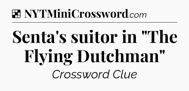 Solution: Senta's suitor in 