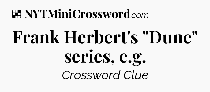 Solution: Frank Herbert's 