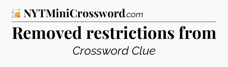 Removed restrictions from - 7 Little Words