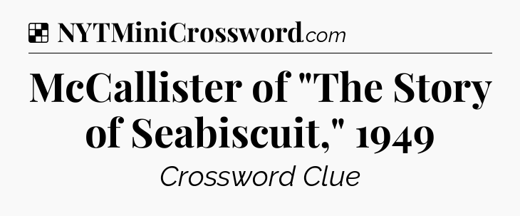 Solution: McCallister of 