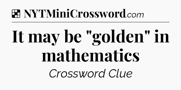 Solution: It may be 
