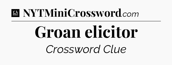 Groan elicitor - LA Times Crossword
