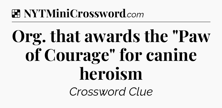 Solution: Org. that awards the 