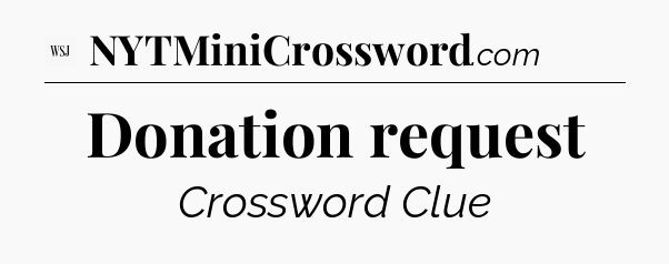 Donation request - WSJ Crossword