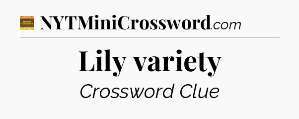 Lily variety crossword clue Eugene Sheffer