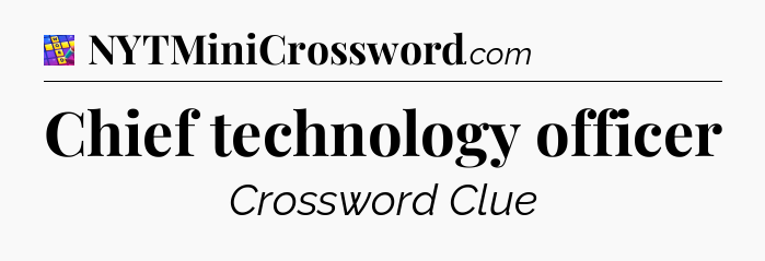 Chief technology officer Codycross