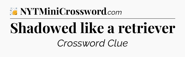 Shadowed like a retriever - 7 Little Words