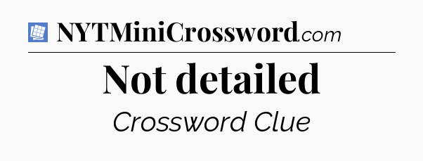 Not detailed Puzzle Page Crossword Clue