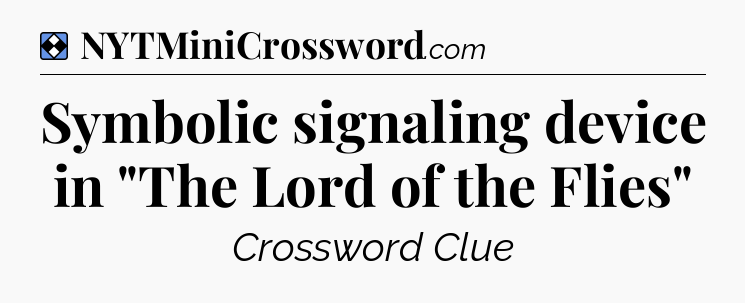Solution: Symbolic signaling device in 