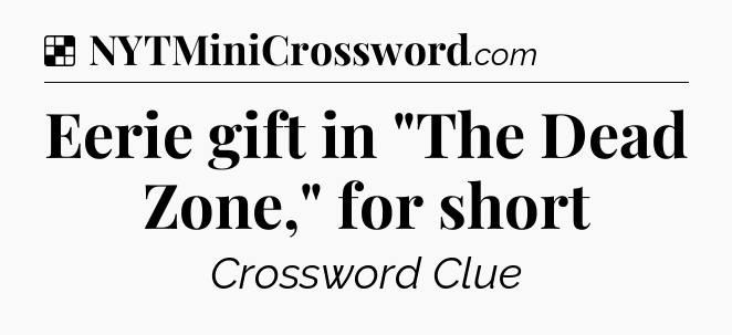 Solution: Eerie gift in 