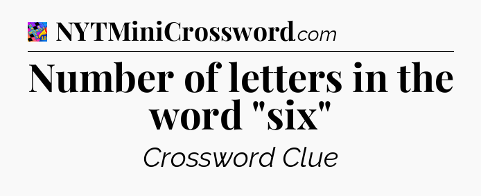 Number of letters in the word 